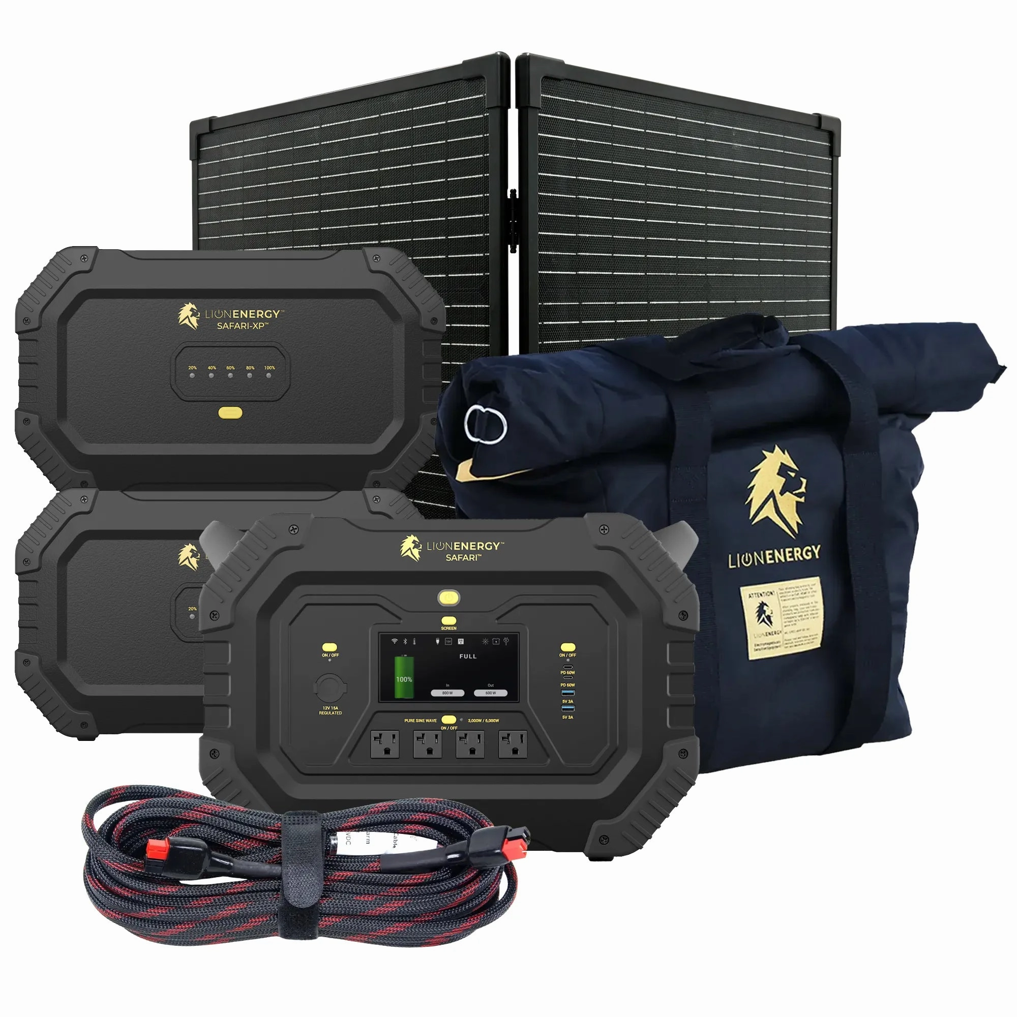 Safari 2 XPs - Portable Power Station Bundle (3.000W. 6.988Wh. LiFePO4)