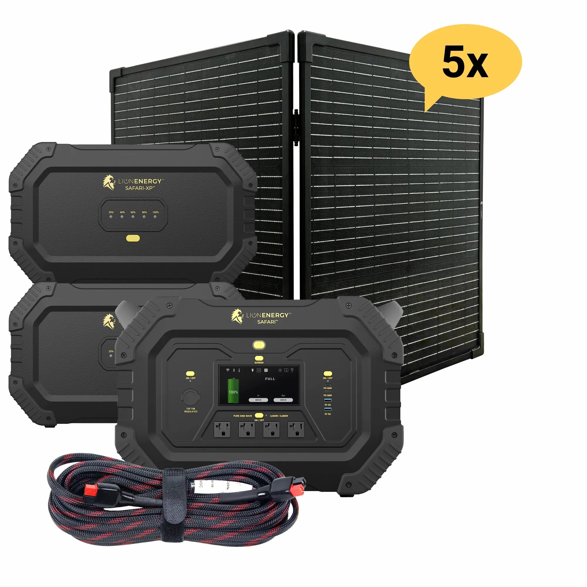 Safari 2 XPs - Portable Power Station Bundle (3.000W. 6.988Wh. LiFePO4)