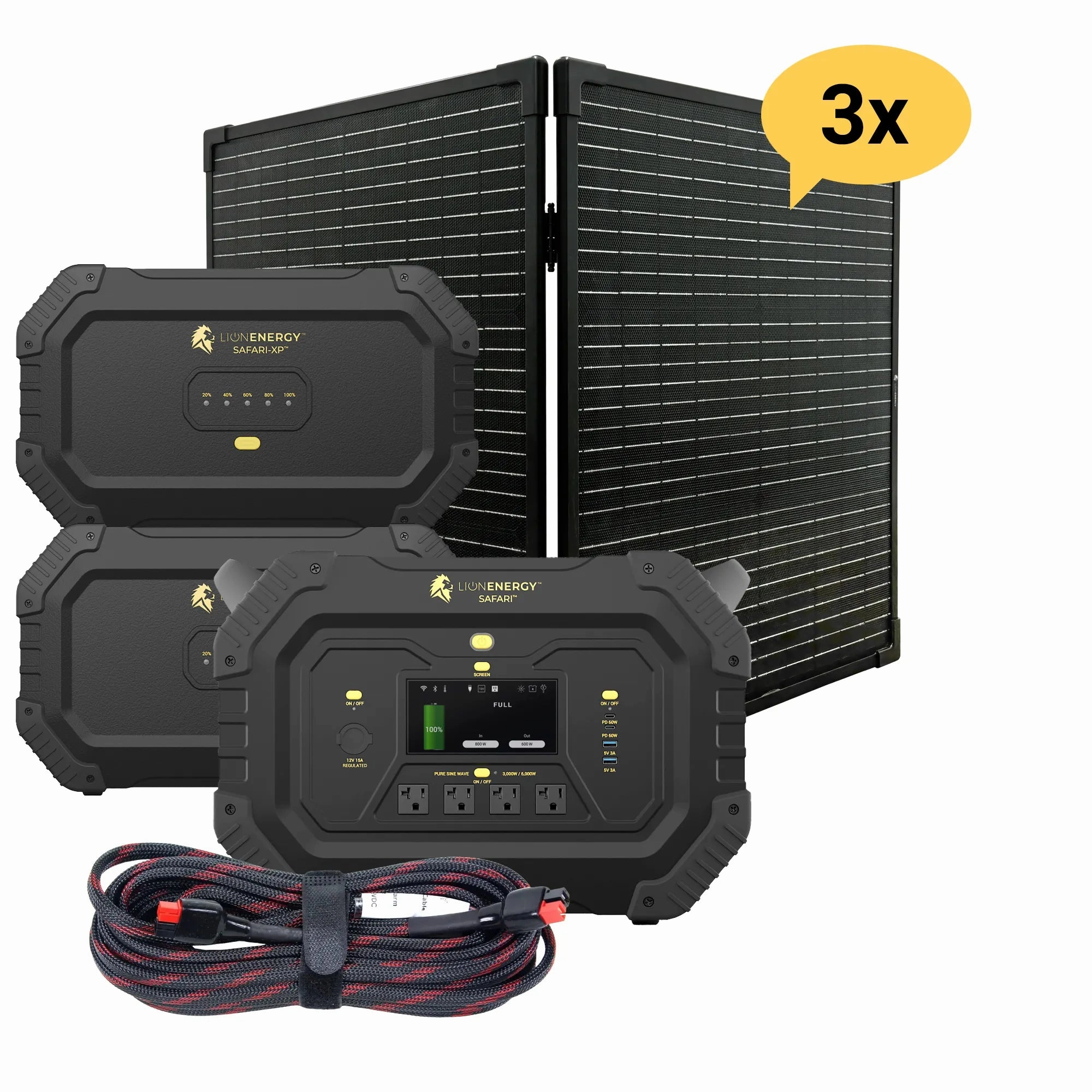 Safari 2 XPs - Portable Power Station Bundle (3.000W. 6.988Wh. LiFePO4)