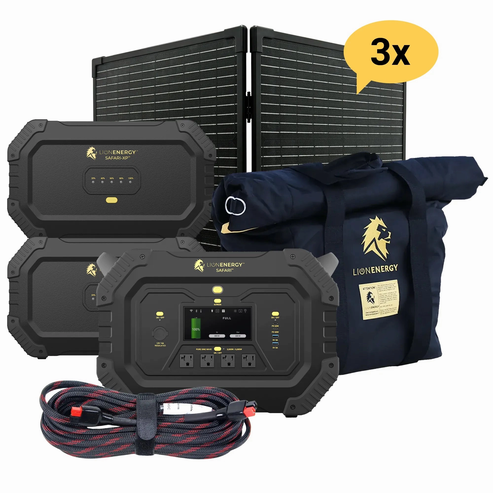 Safari 2 XPs - Portable Power Station Bundle (3.000W. 6.988Wh. LiFePO4)