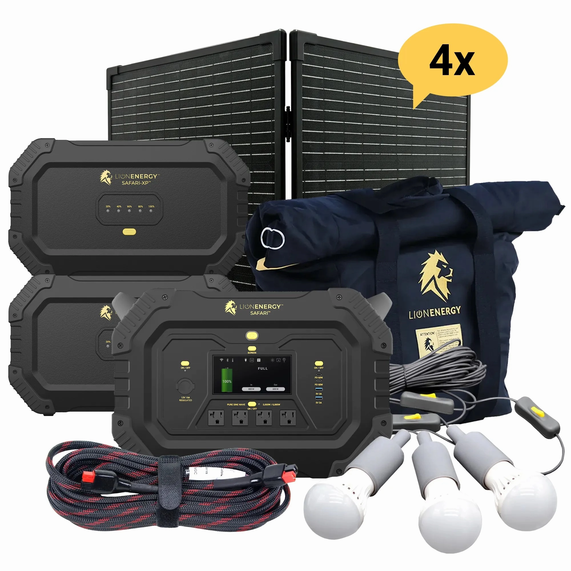 Safari 2 XPs - Portable Power Station Bundle (3.000W. 6.988Wh. LiFePO4)