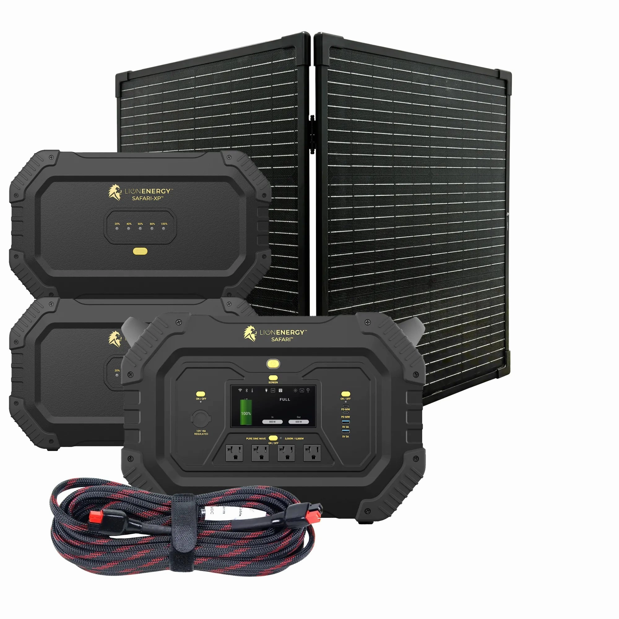Safari 2 XPs - Portable Power Station Bundle (3.000W. 6.988Wh. LiFePO4)