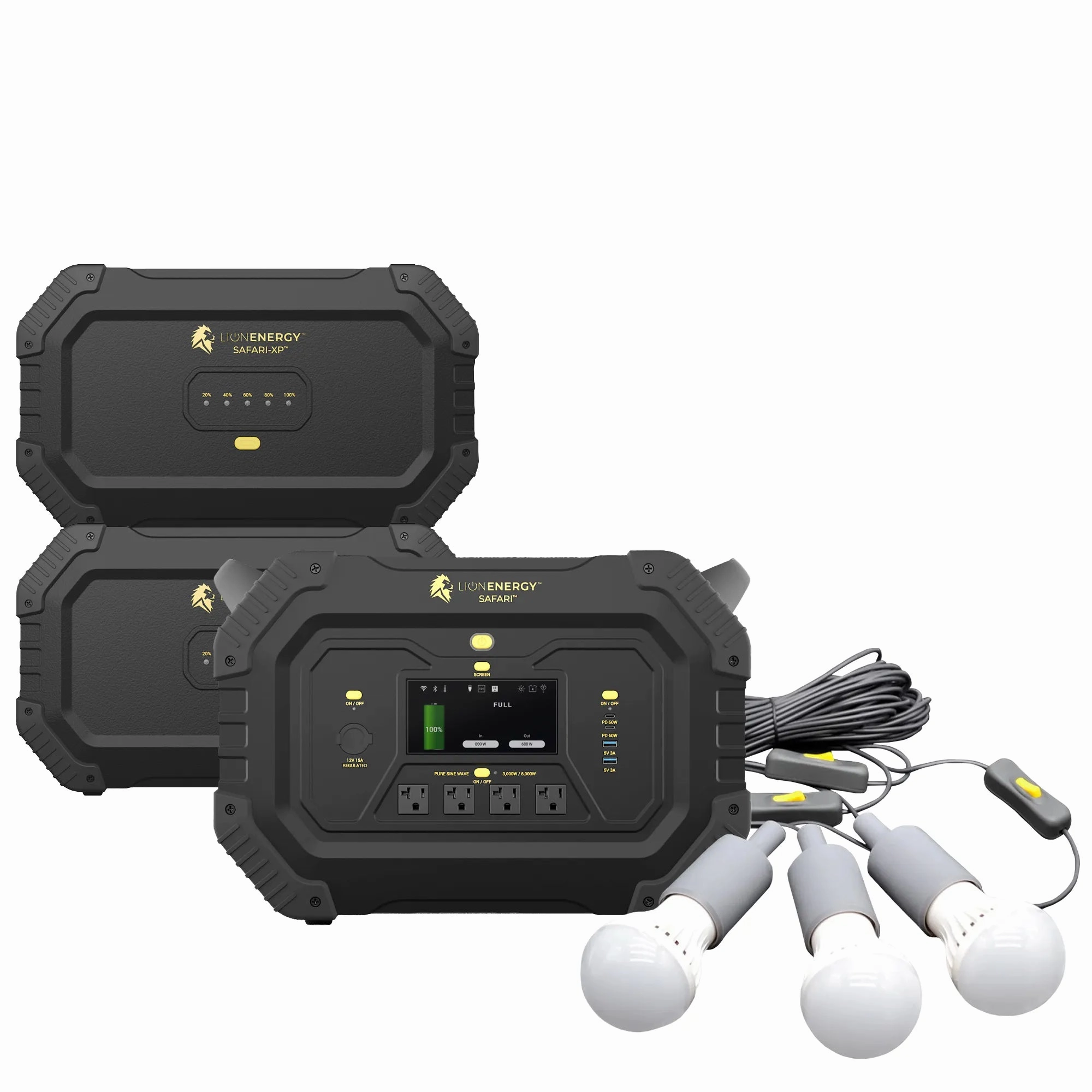 Safari 2 XPs - Portable Power Station Bundle (3.000W. 6.988Wh. LiFePO4)