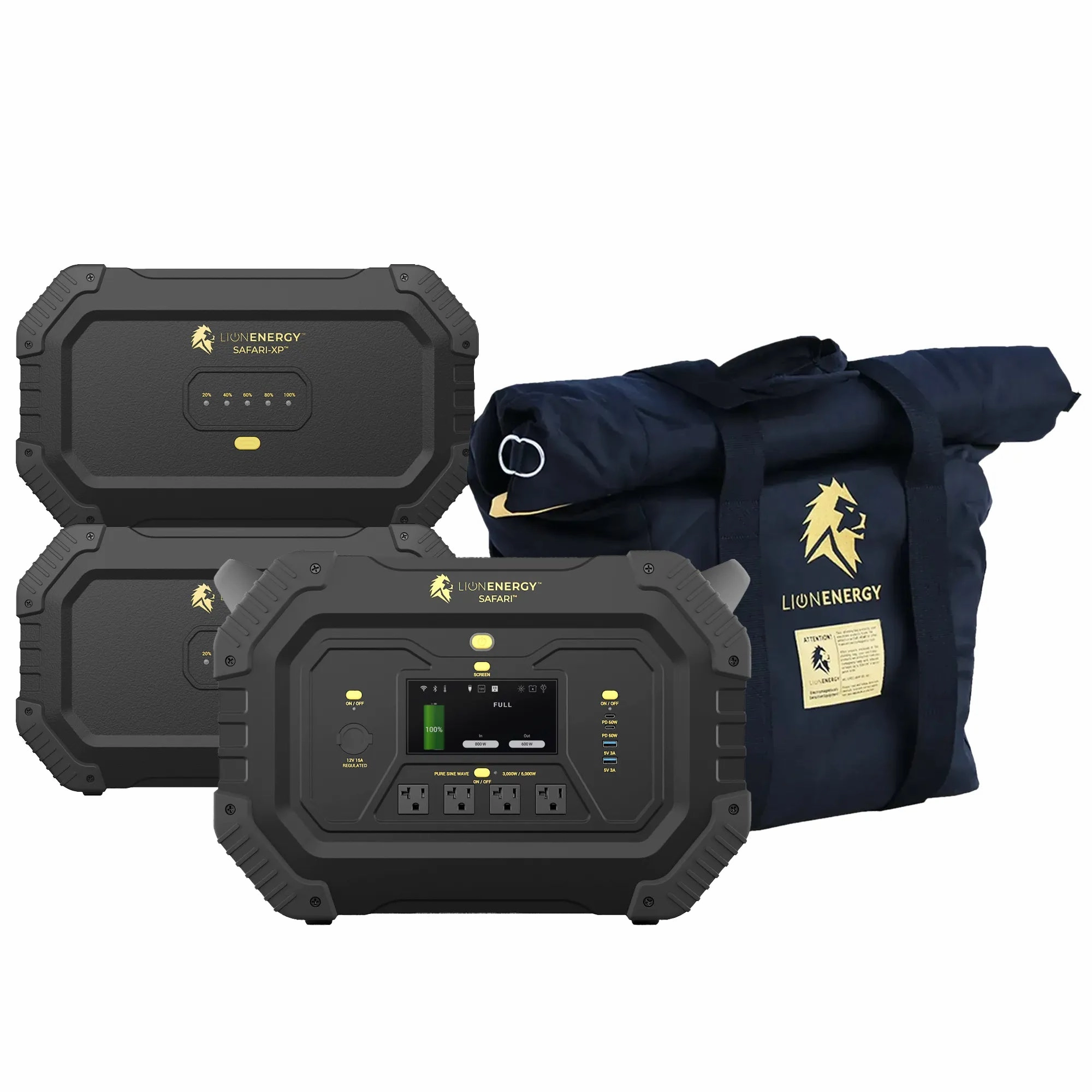 Safari 2 XPs - Portable Power Station Bundle (3.000W. 6.988Wh. LiFePO4)