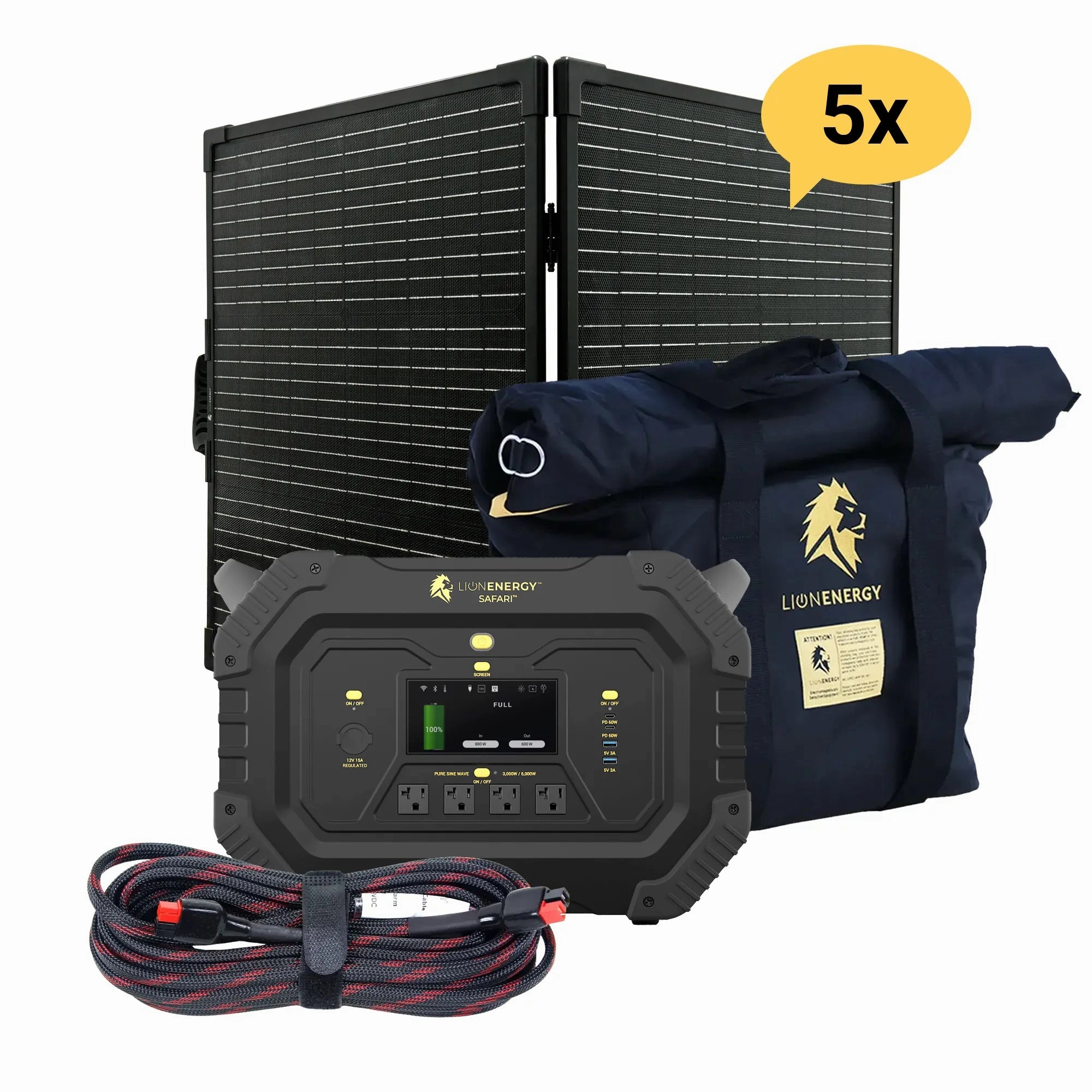 Safari - Portable Power Station Bundle (3.000W. 1.612Wh. LiFePO4)