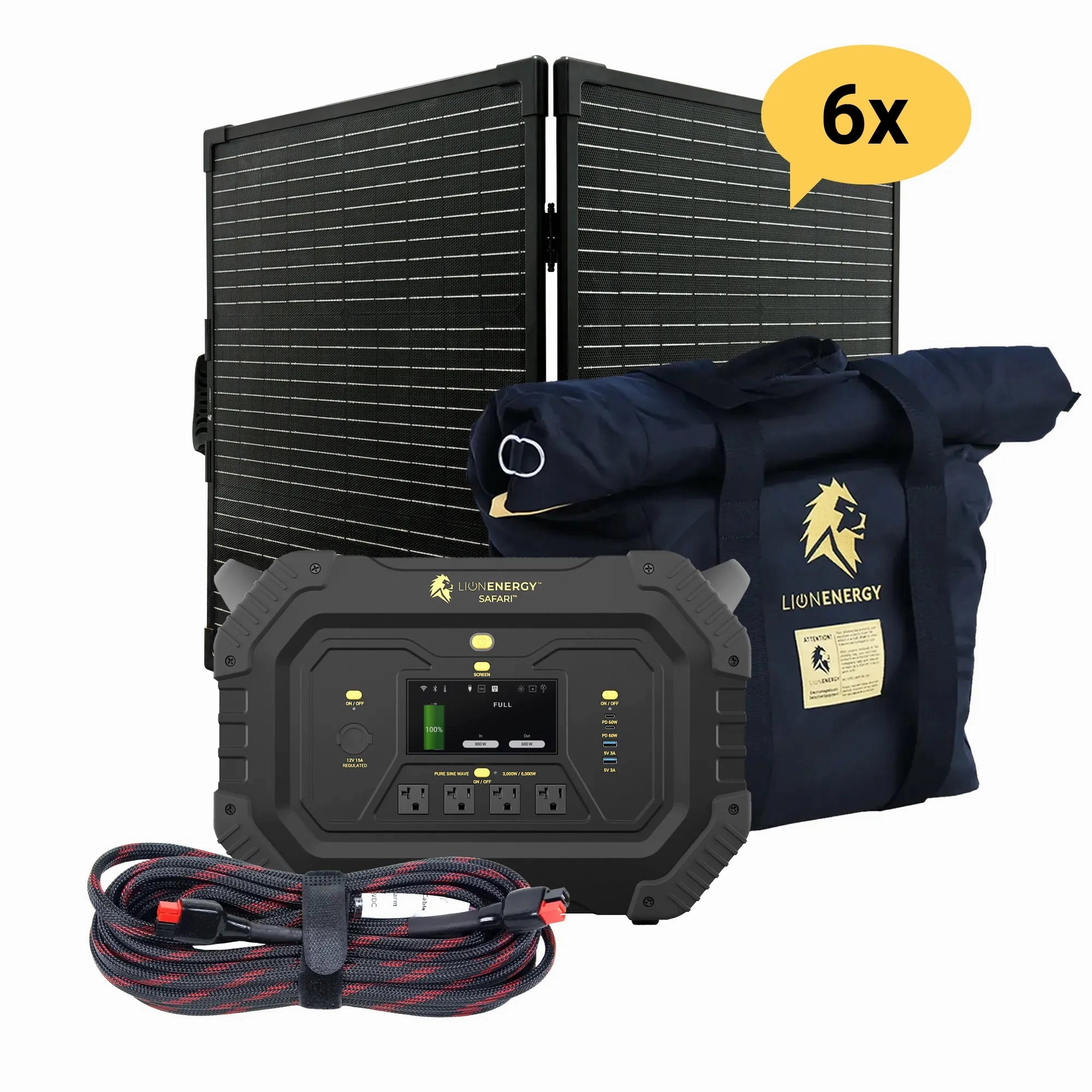 Safari - Portable Power Station Bundle (3.000W. 1.612Wh. LiFePO4)