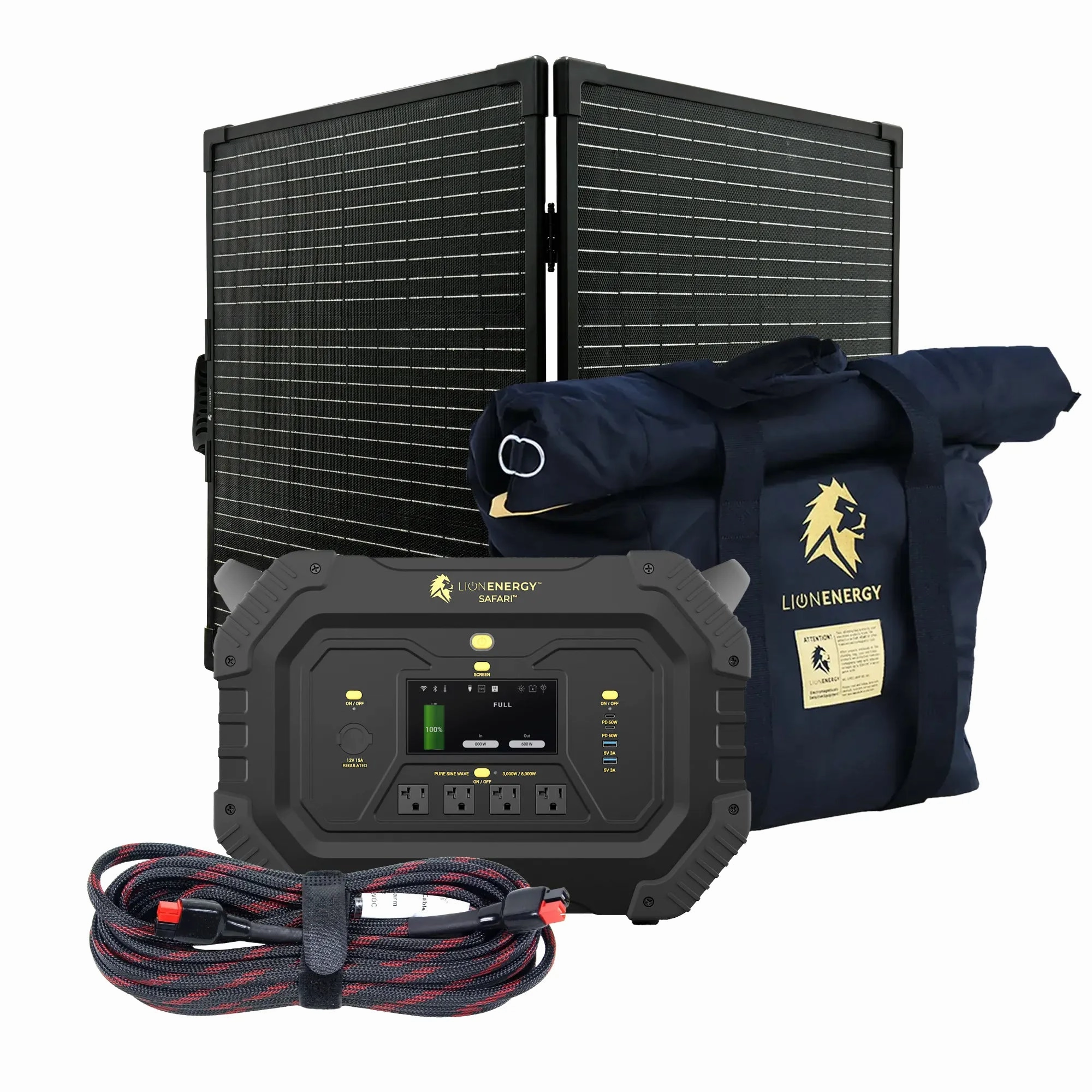 Safari - Portable Power Station Bundle (3.000W. 1.612Wh. LiFePO4)