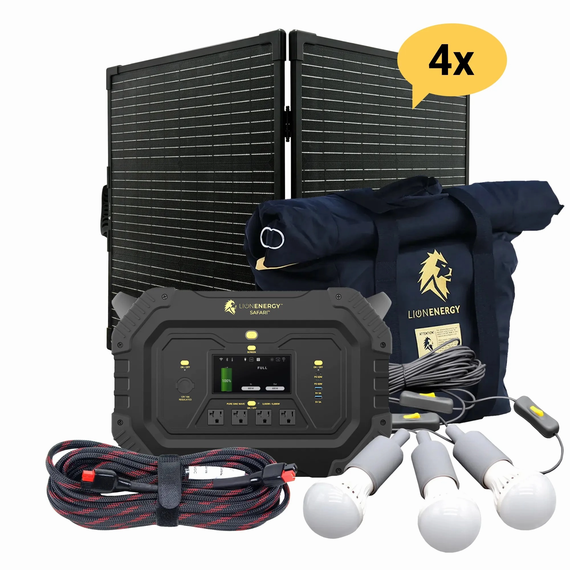 Safari - Portable Power Station Bundle (3.000W. 1.612Wh. LiFePO4)