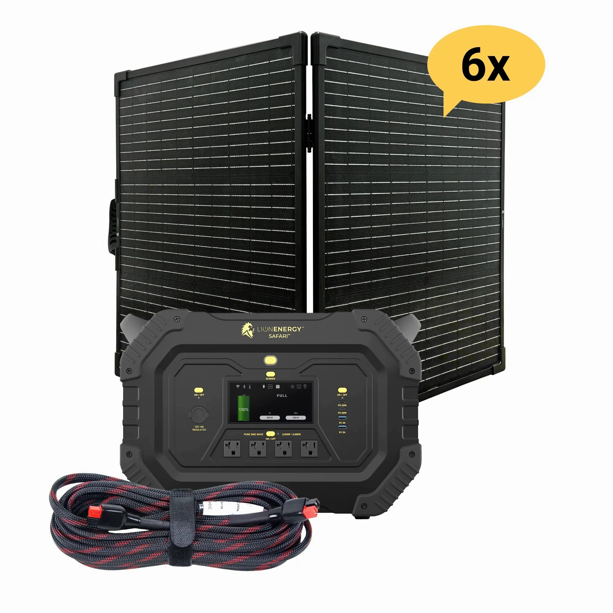 Safari - Portable Power Station Bundle (3.000W. 1.612Wh. LiFePO4)