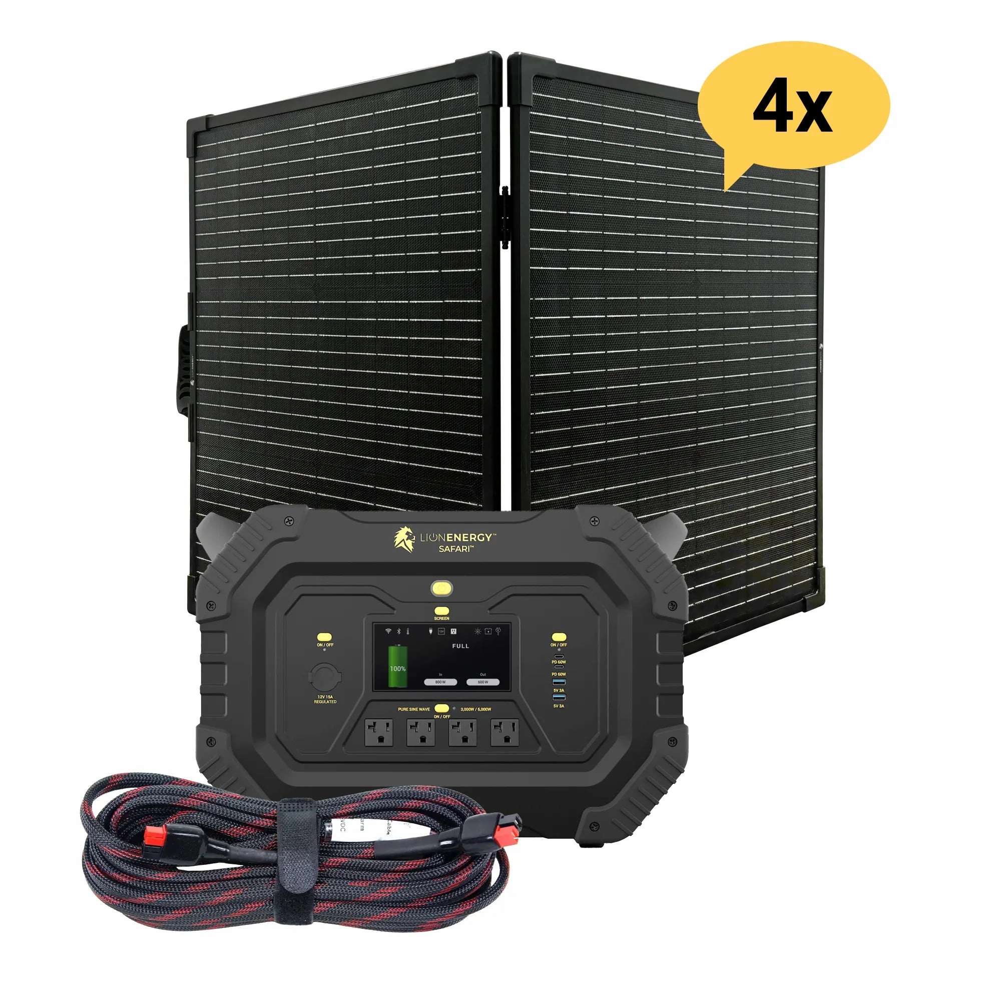 Safari - Portable Power Station Bundle (3.000W. 1.612Wh. LiFePO4)