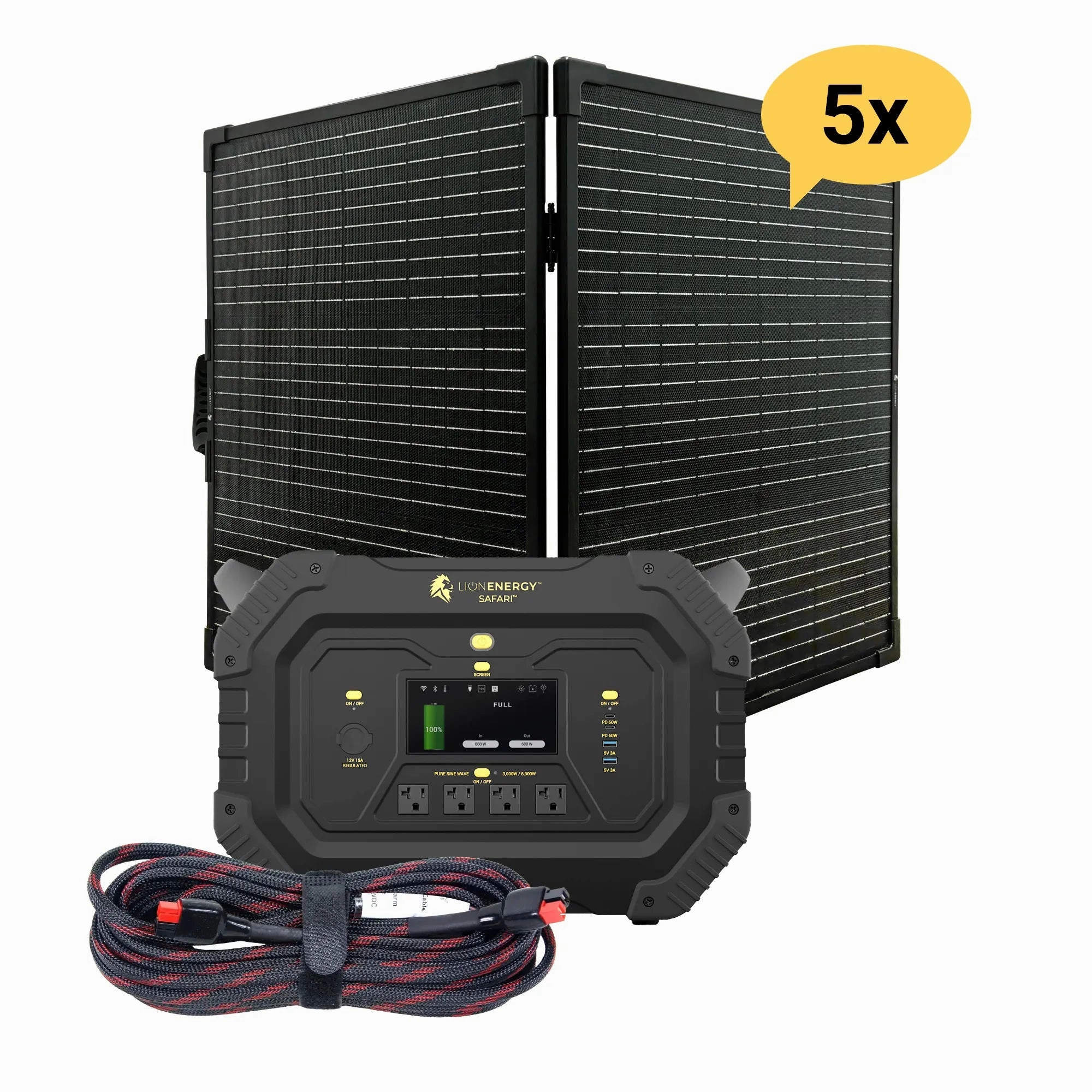Safari - Portable Power Station Bundle (3.000W. 1.612Wh. LiFePO4)