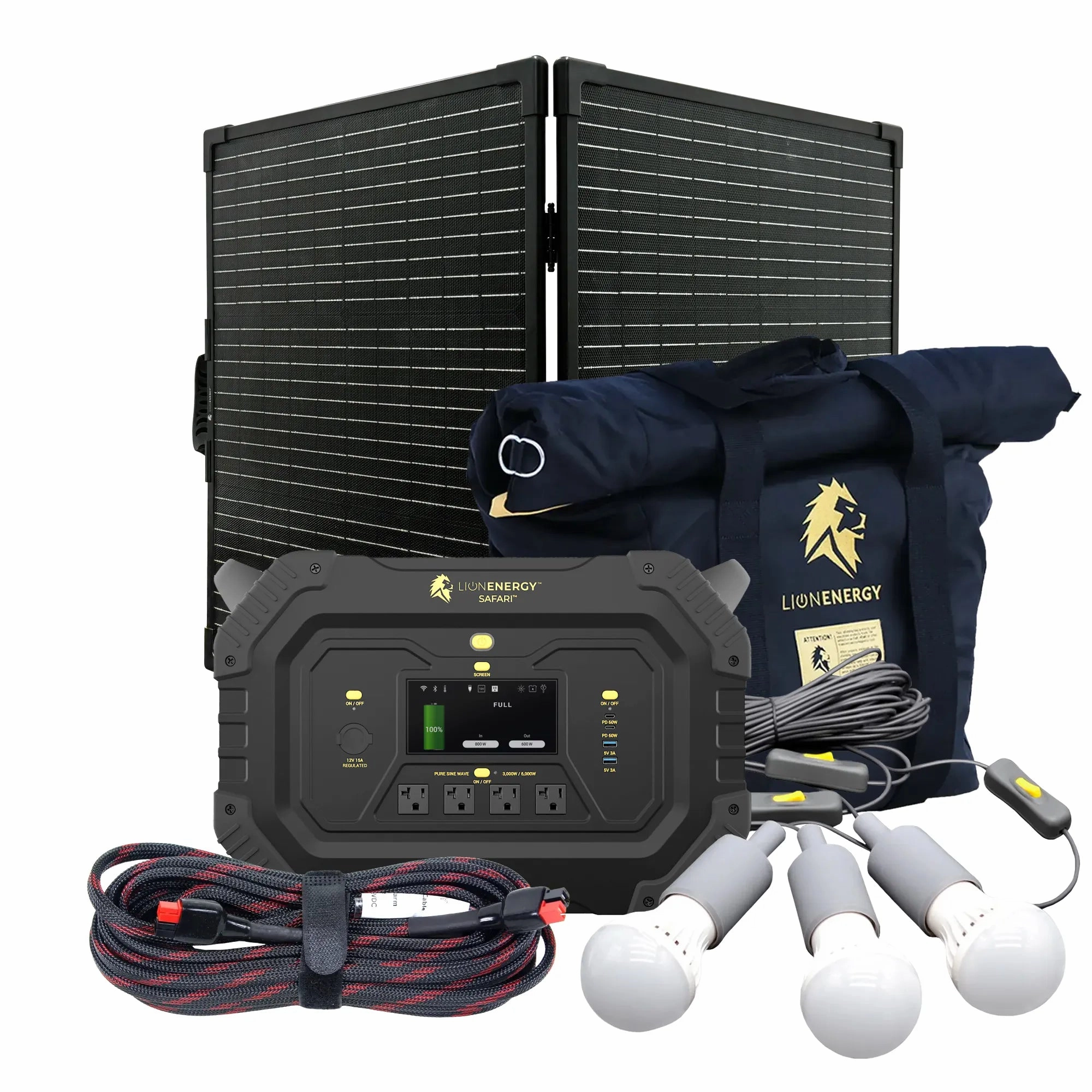 Safari - Portable Power Station Bundle (3.000W. 1.612Wh. LiFePO4)