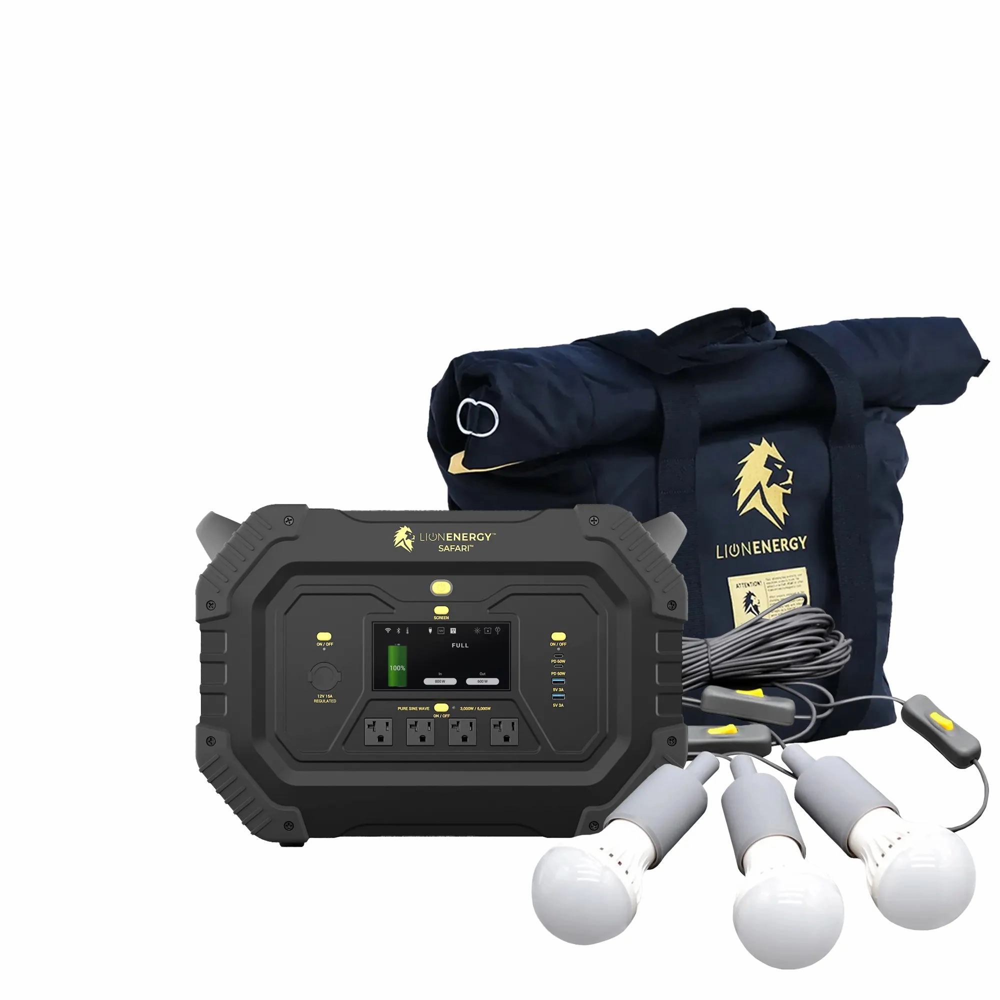Safari - Portable Power Station Bundle (3.000W. 1.612Wh. LiFePO4)