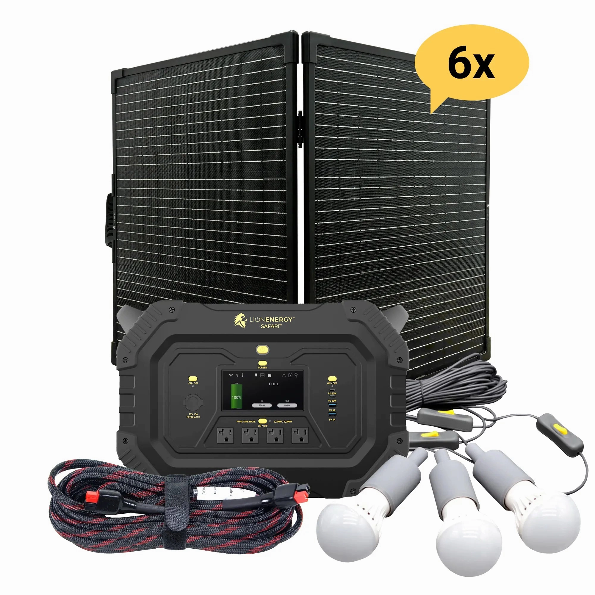Safari - Portable Power Station Bundle (3.000W. 1.612Wh. LiFePO4)