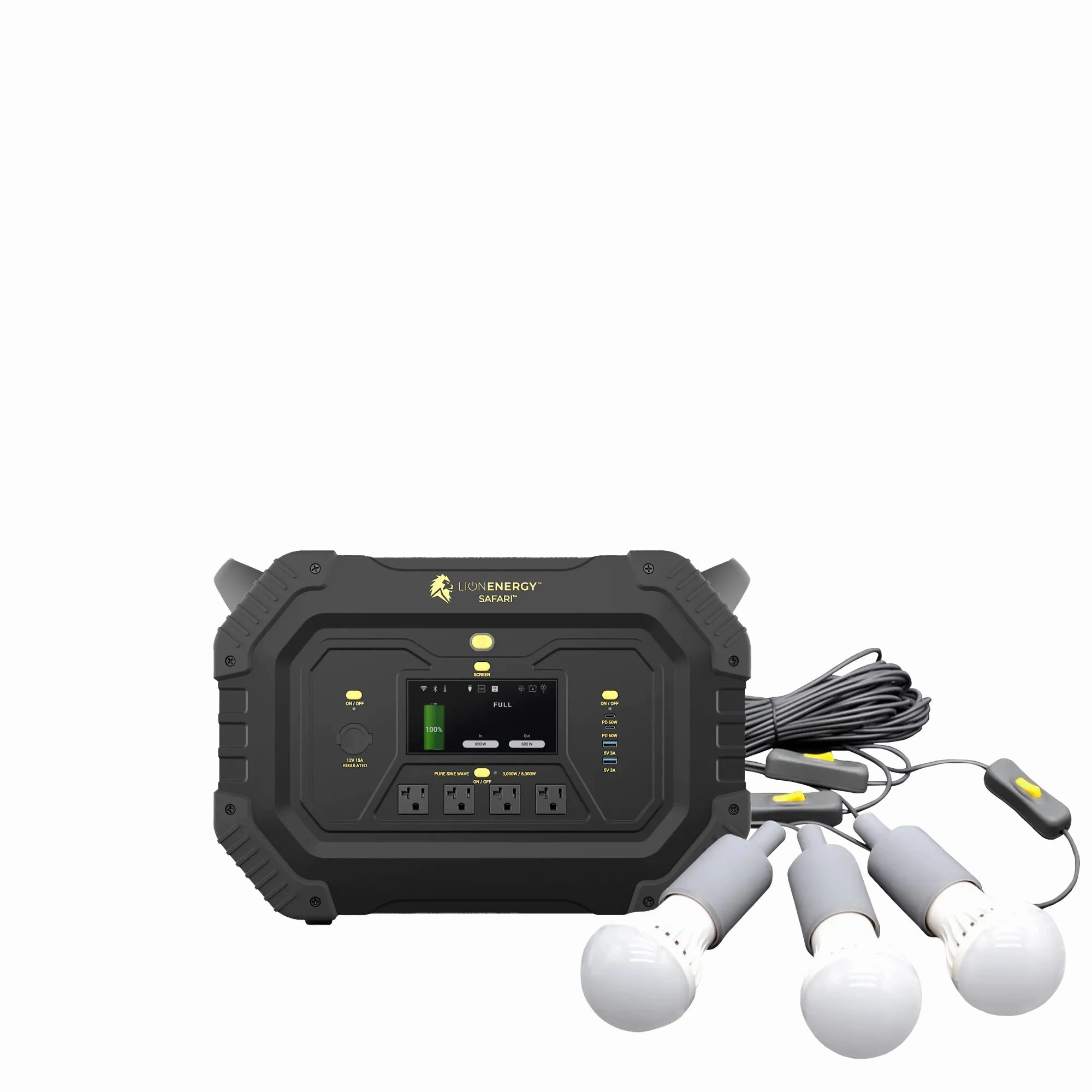 Safari - Portable Power Station Bundle (3.000W. 1.612Wh. LiFePO4)