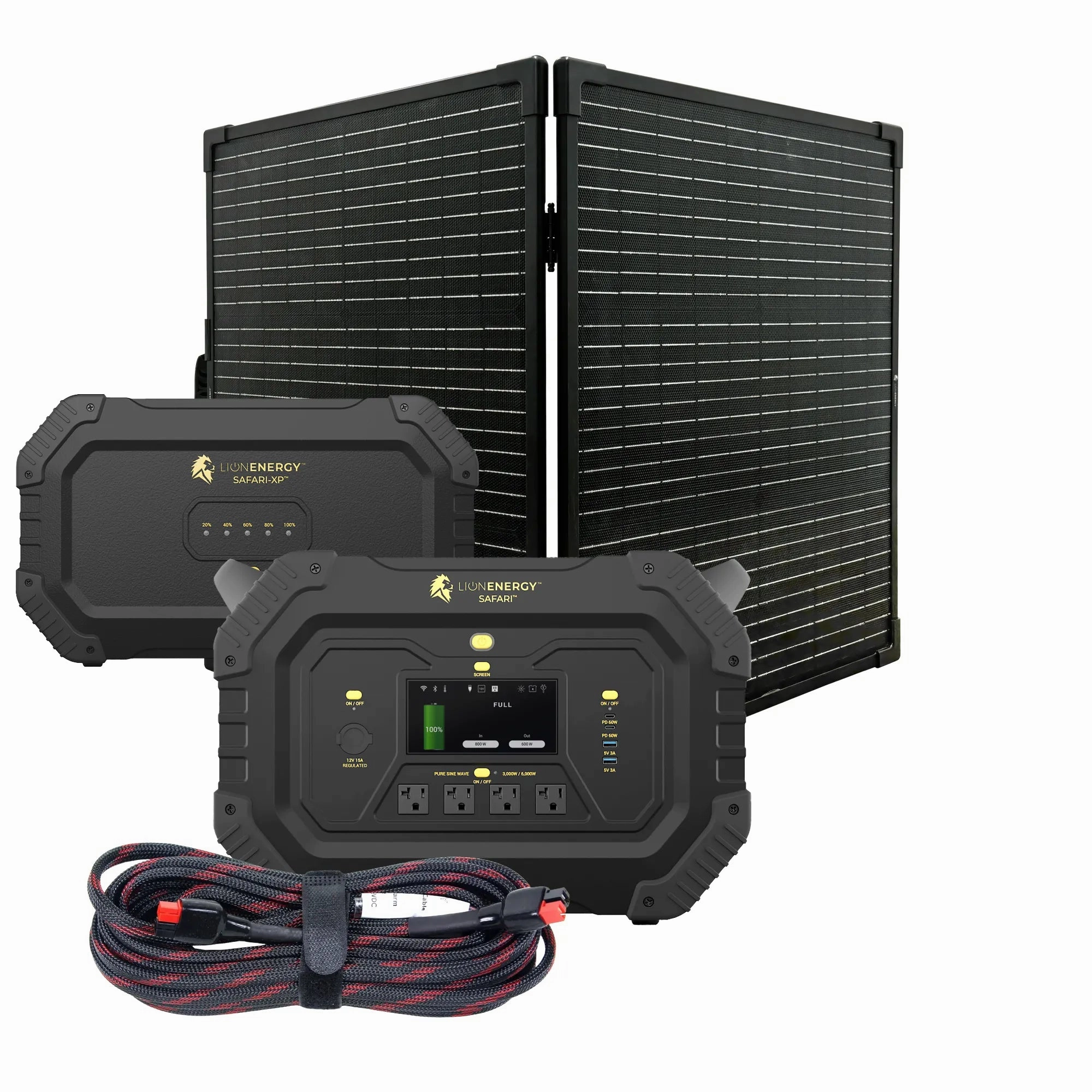 Safari XP - Portable Power Station Bundle (3.000W. 4.300Wh. LiFePO4)