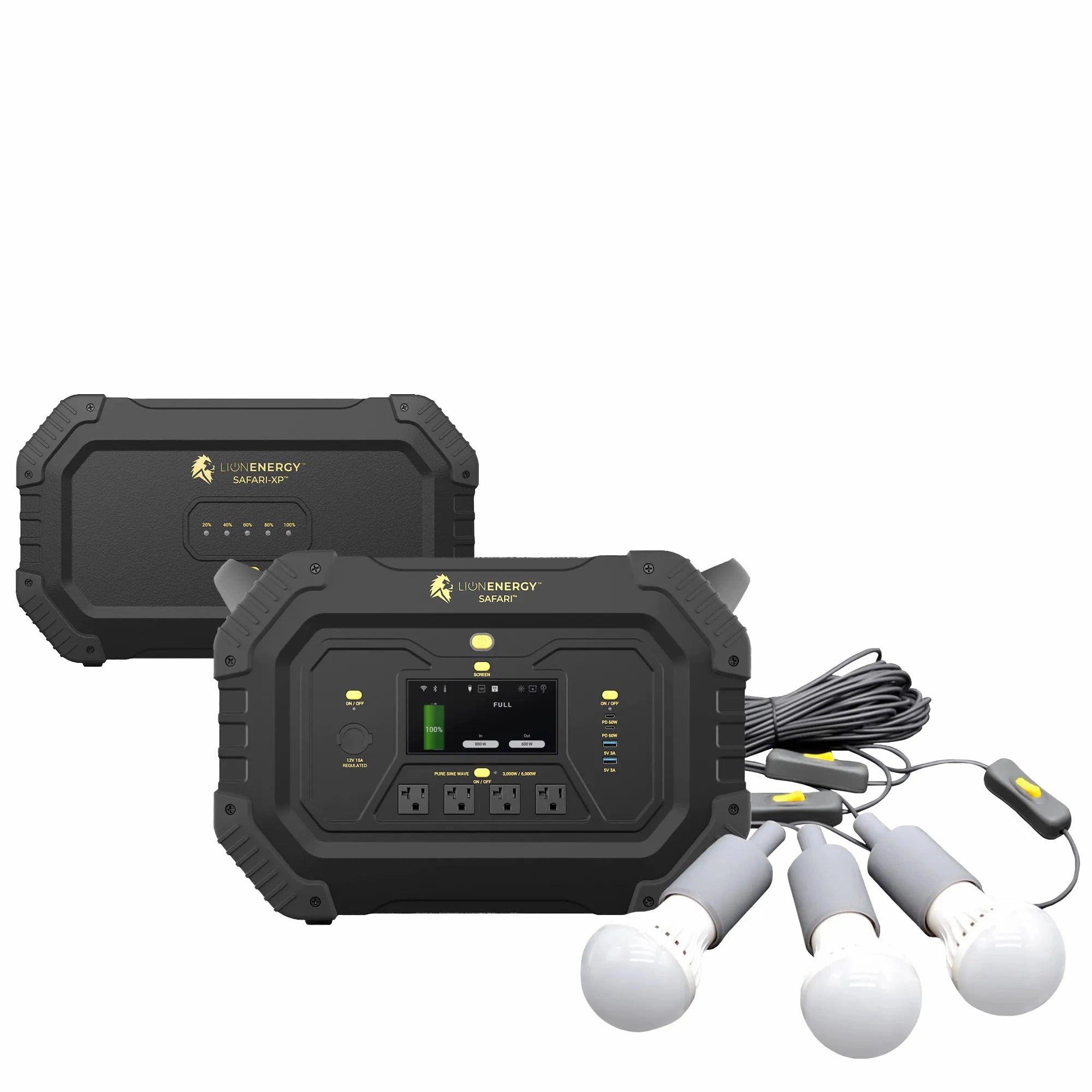 Safari XP - Portable Power Station Bundle (3.000W. 4.300Wh. LiFePO4)