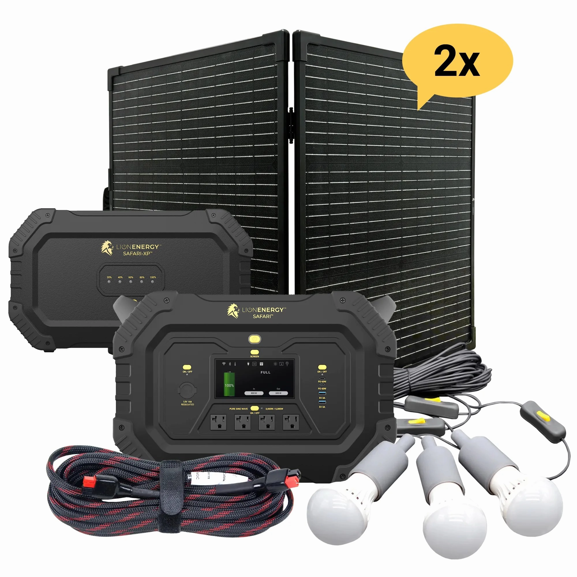 Safari XP - Portable Power Station Bundle (3.000W. 4.300Wh. LiFePO4)
