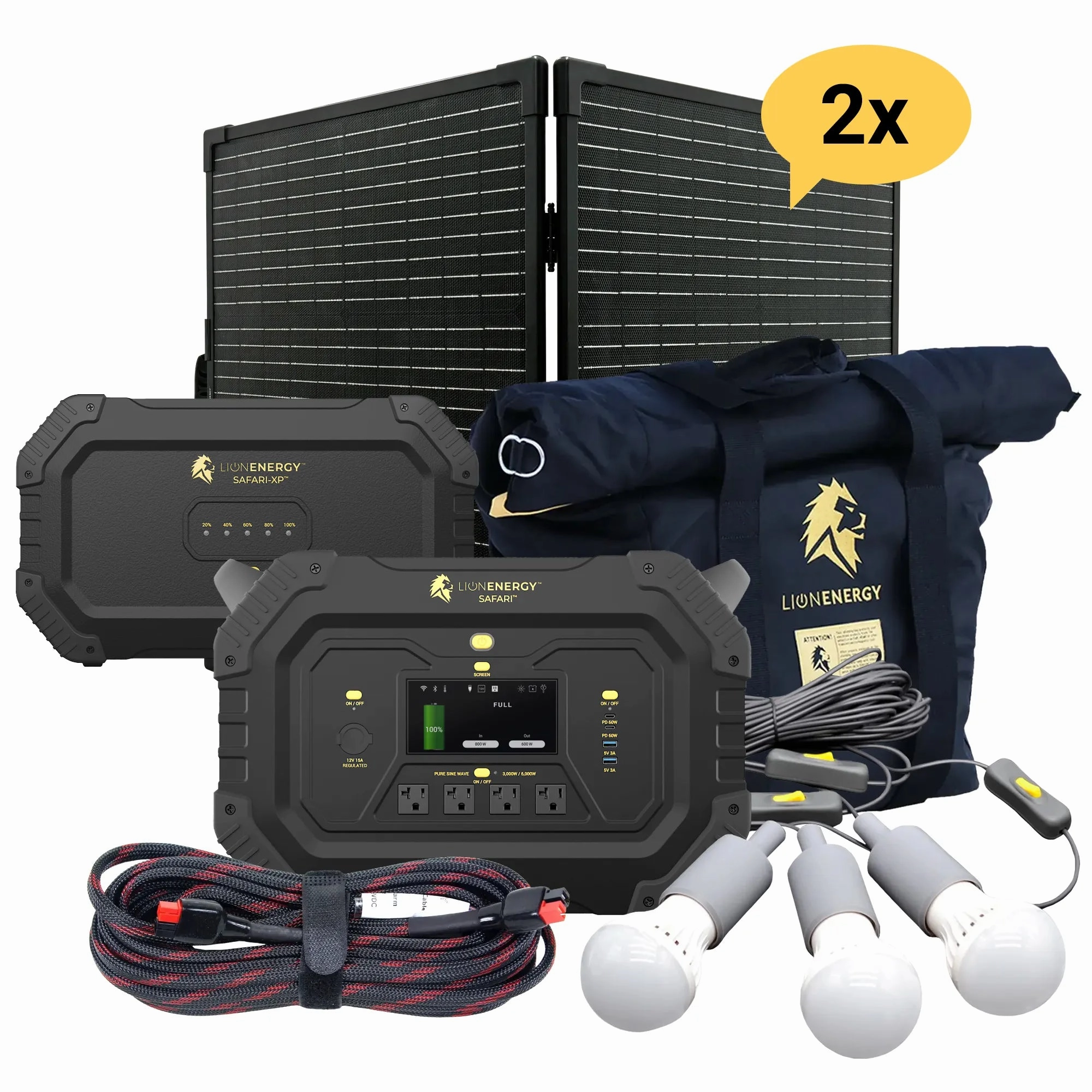 Safari XP - Portable Power Station Bundle (3.000W. 4.300Wh. LiFePO4)