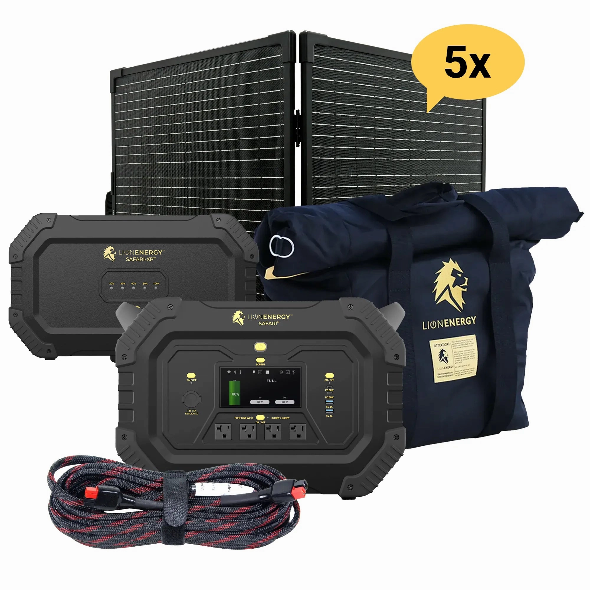 Safari XP - Portable Power Station Bundle (3.000W. 4.300Wh. LiFePO4)