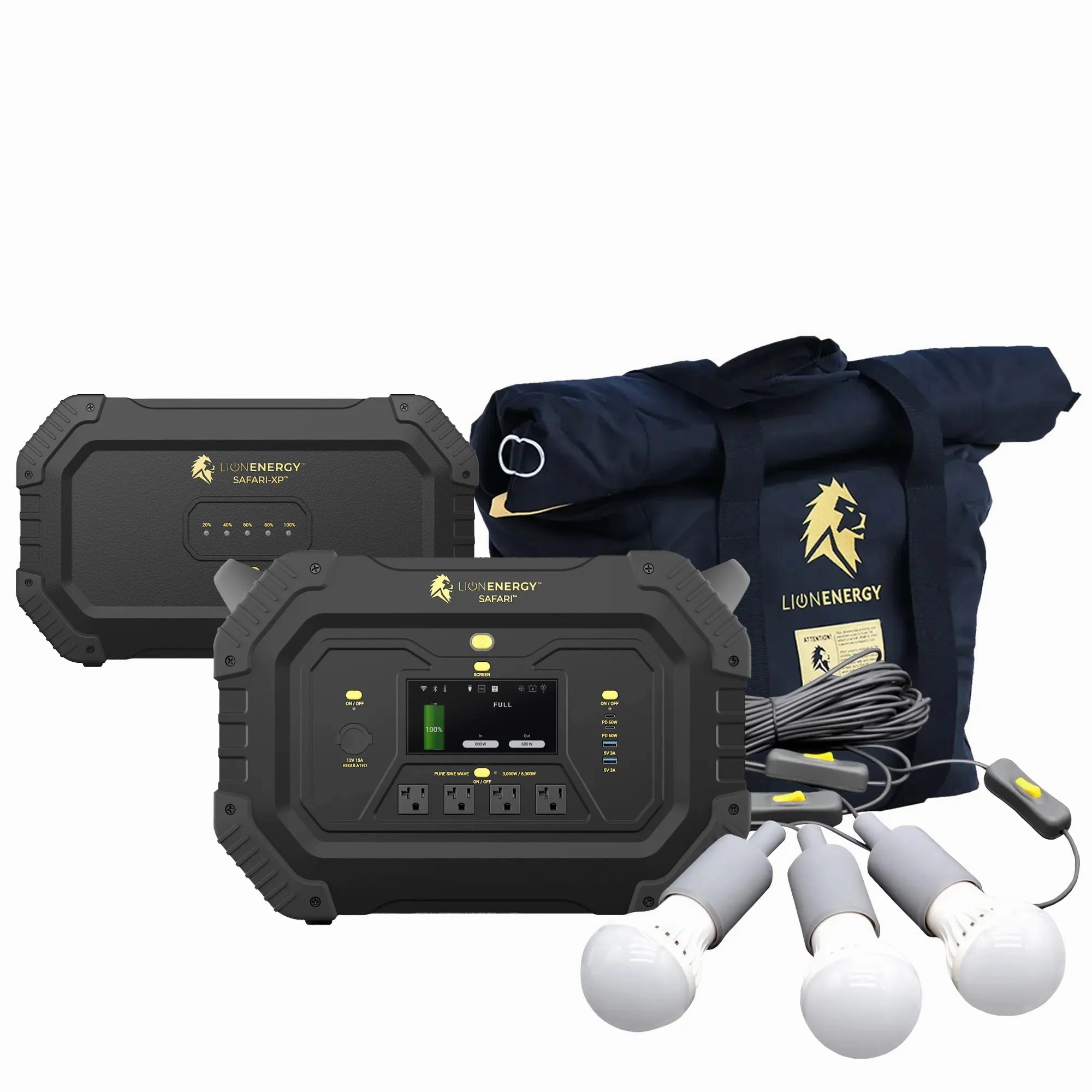 Safari XP - Portable Power Station Bundle (3.000W. 4.300Wh. LiFePO4)