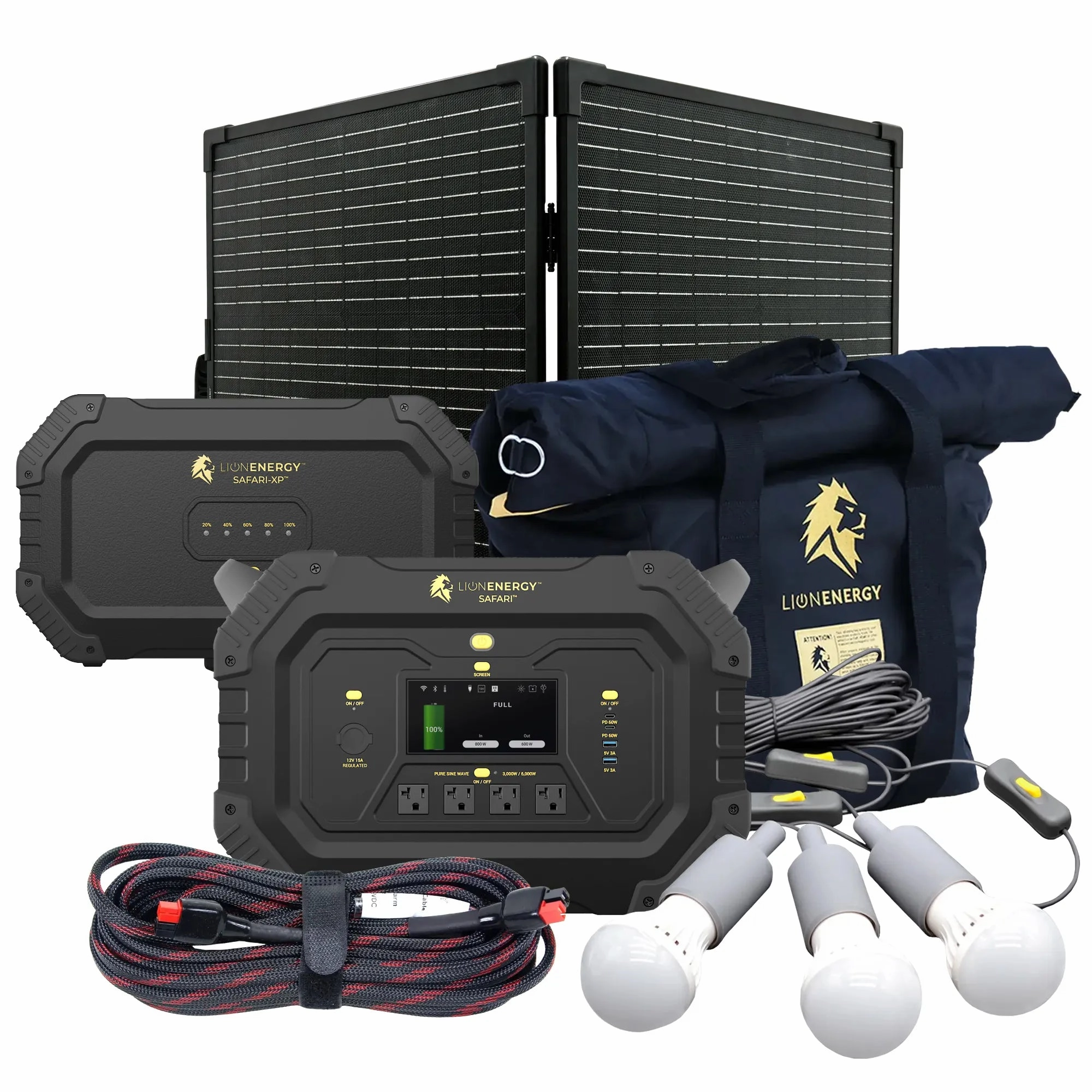 Safari XP - Portable Power Station Bundle (3.000W. 4.300Wh. LiFePO4)