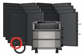 Special Bundle: EcoFlow Delta Pro Ultra Solar Generator with 4x 400W Foldable Solar Panels - 12.288 Wh